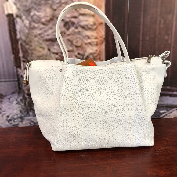 BALDININI WHITE LEATHER HANDBAG - Picture 4 of 7